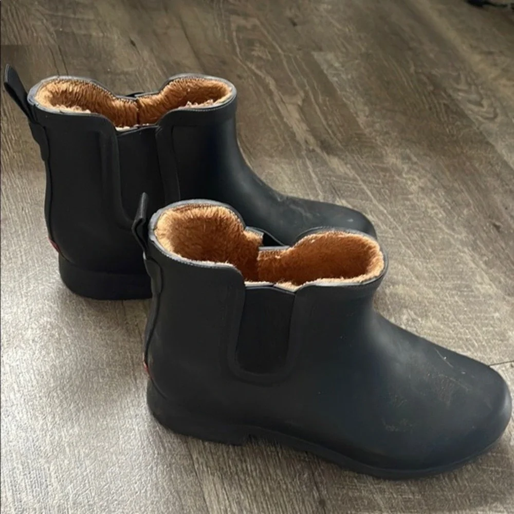 Chooka Black Winter Rain Boots with Chelsea Style women's size‎ 10